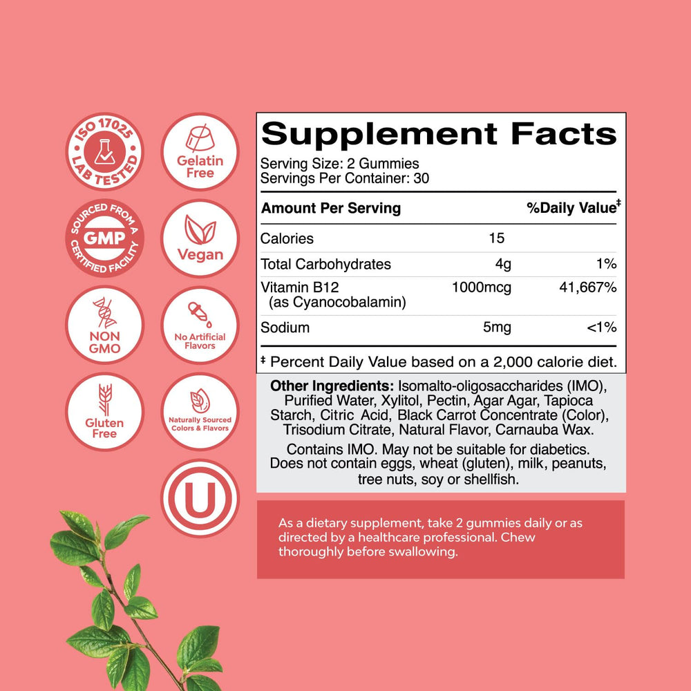 Natures Craft B12 Gummies for adults a tasty daily supplement