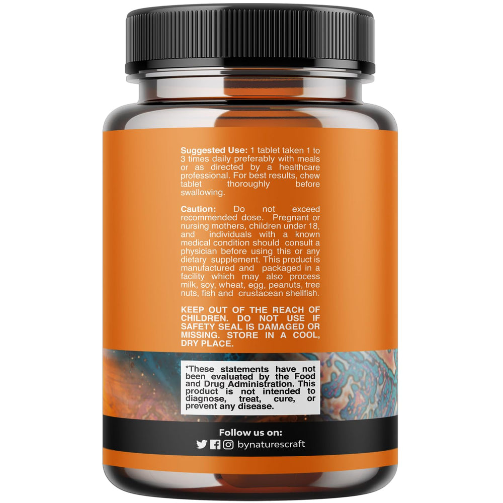 Natures Craft B12 masticable, empaque, sabor cereza y enfoque claro