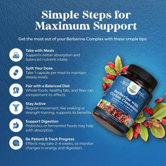 Natures Craft Balancing Berberine label detail highlights 1200 mg per serving and key ingredients.