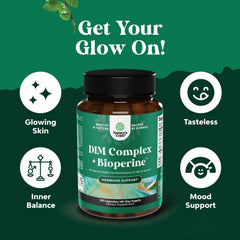 Natures Craft Bioperine-enhanced formula emphasizes improved absorption for DIM.