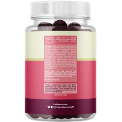Natures Craft biotin collagen gummies closeup highlights extra strength formula for hair and nails.