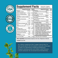 Natures Craft brain health vitamins label close-up highlights cognition nutrients.