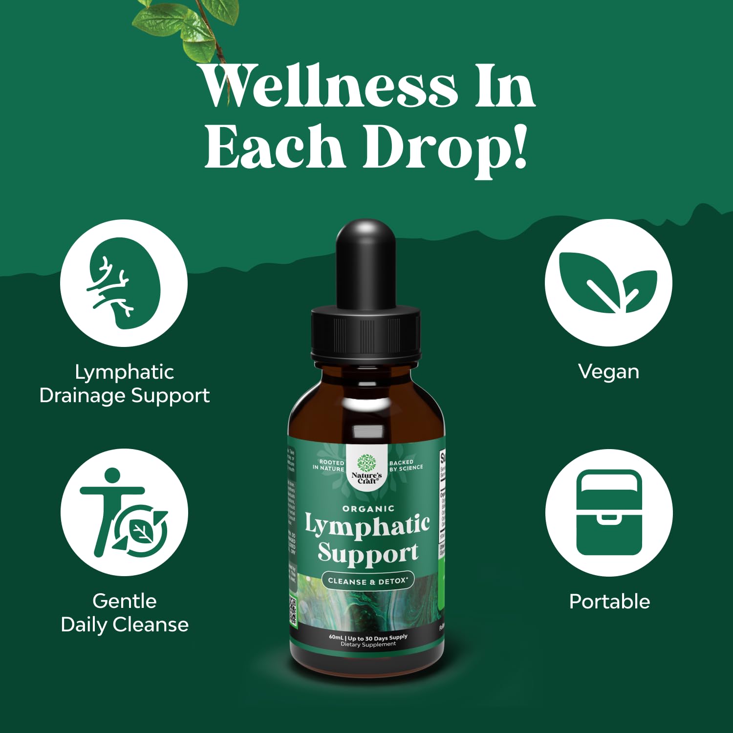 Natures Craft calendula echinacea drops blend highlights botanical richness.