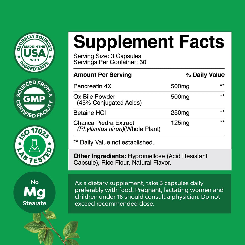 Natures Craft Chanca Piedra bottle showing herbal digestive support potential.