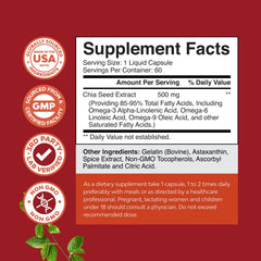 Natures Craft chia seed oil capsules closeup shows soft gel texture