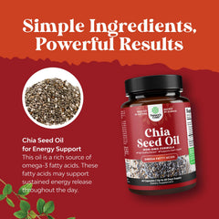 Natures Craft chia seed oil capsules on spoon for easy daily use