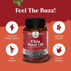 Natures Craft chia seed oil spoon demonstrates easy daily dosing.