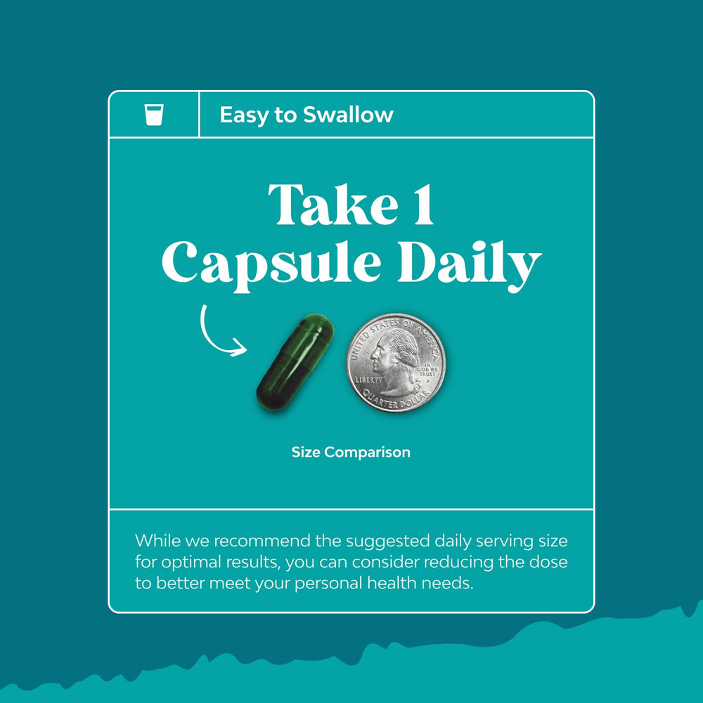 60-count bottle details and gentle dosing in clean packaging.
