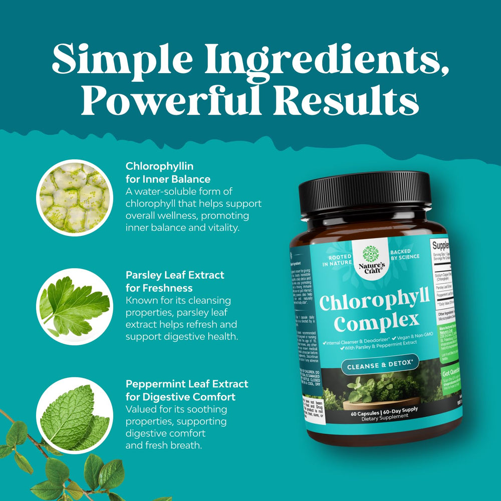 Closeup of green chlorophyll capsules emphasizing gentle dosing.