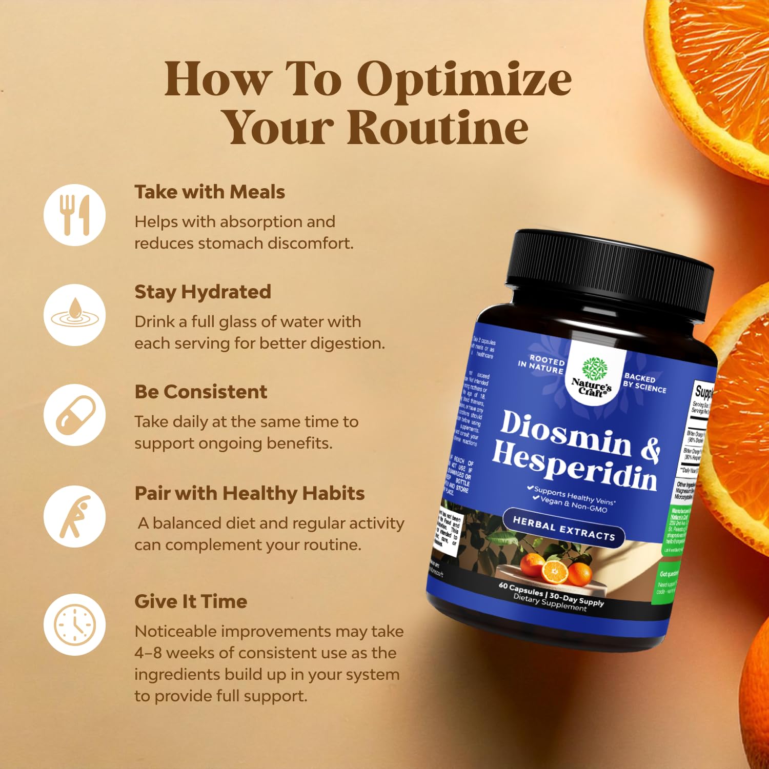 Natures Craft citrus bioflavonoids from bitter orange packaging highlight potency.