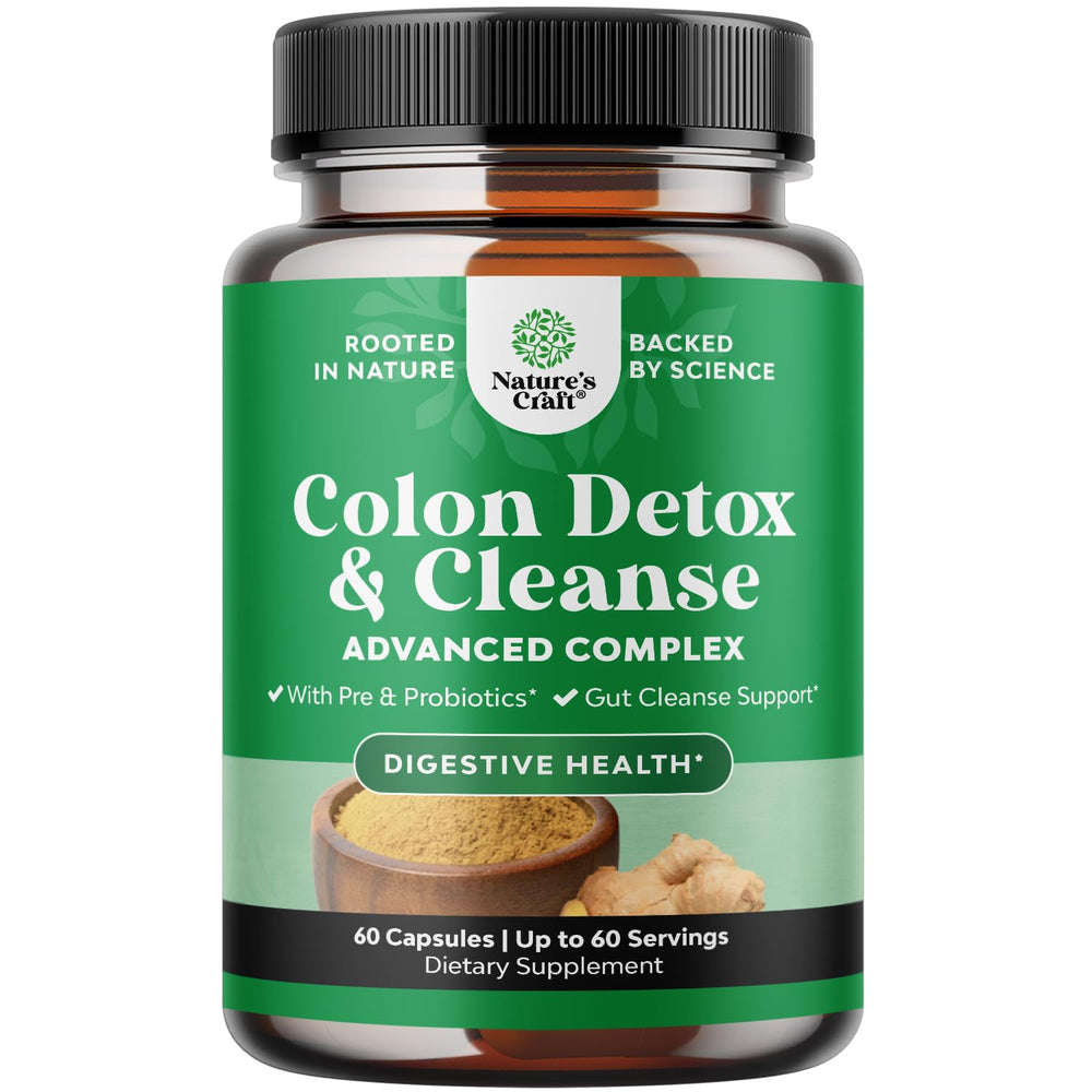 Natures Craft Colon Cleanse en botella para apoyo digestivo.