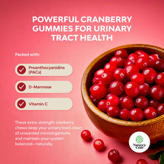 Natures Craft Cranberry Gummies showcase antioxidant-rich formula.