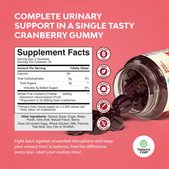 Natures Craft Cranberry Gummies highlight kidney support for daily wellness.