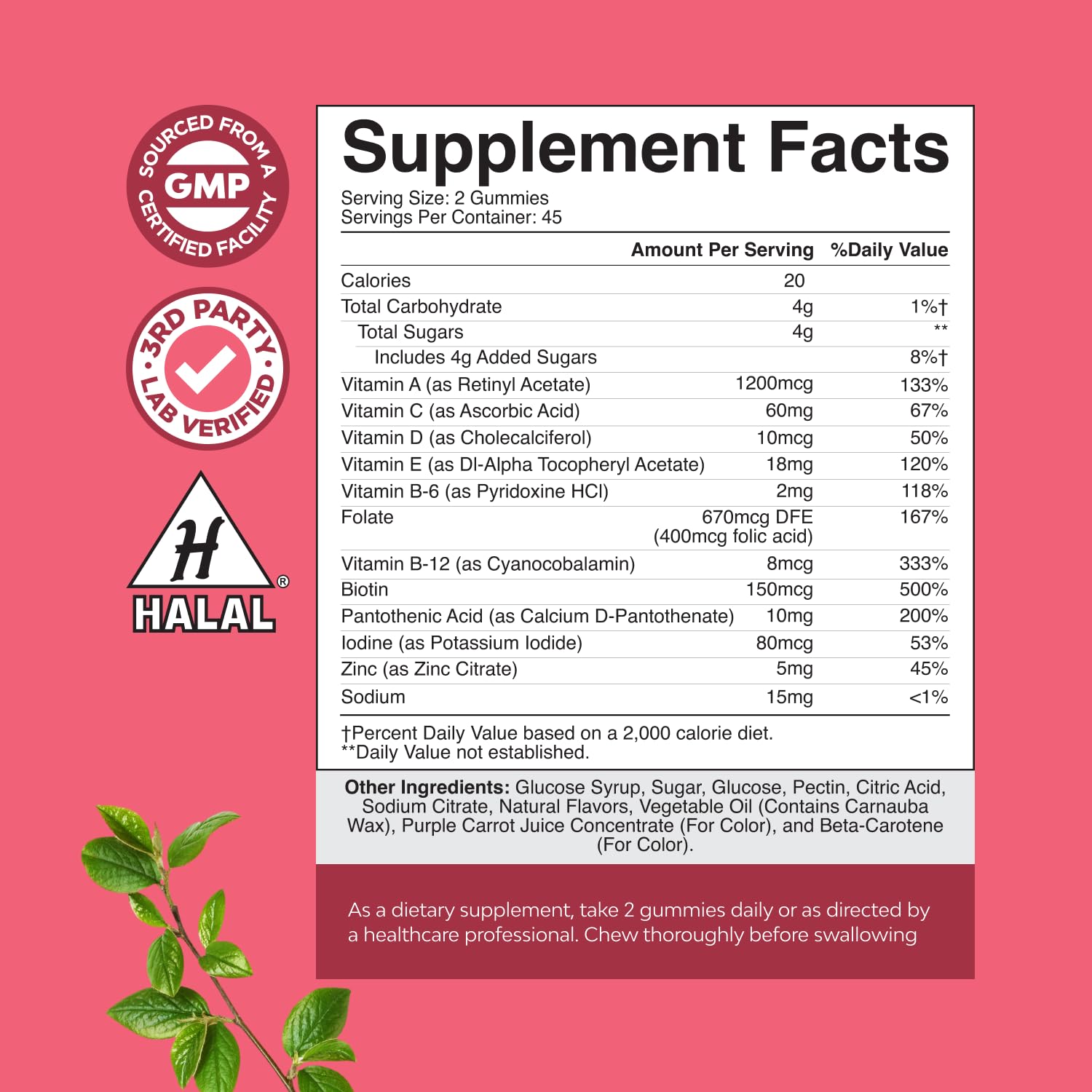 Natures Craft gummies close-up with fruity flavor for easy daily use.