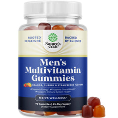 Natures Craft Daily Men's Multivitamin Gummies bottle front – convenient daily immune support.