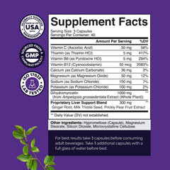 Natures Craft DHM prickly pear extract capsule highlights electrolytes for daytime hydration.