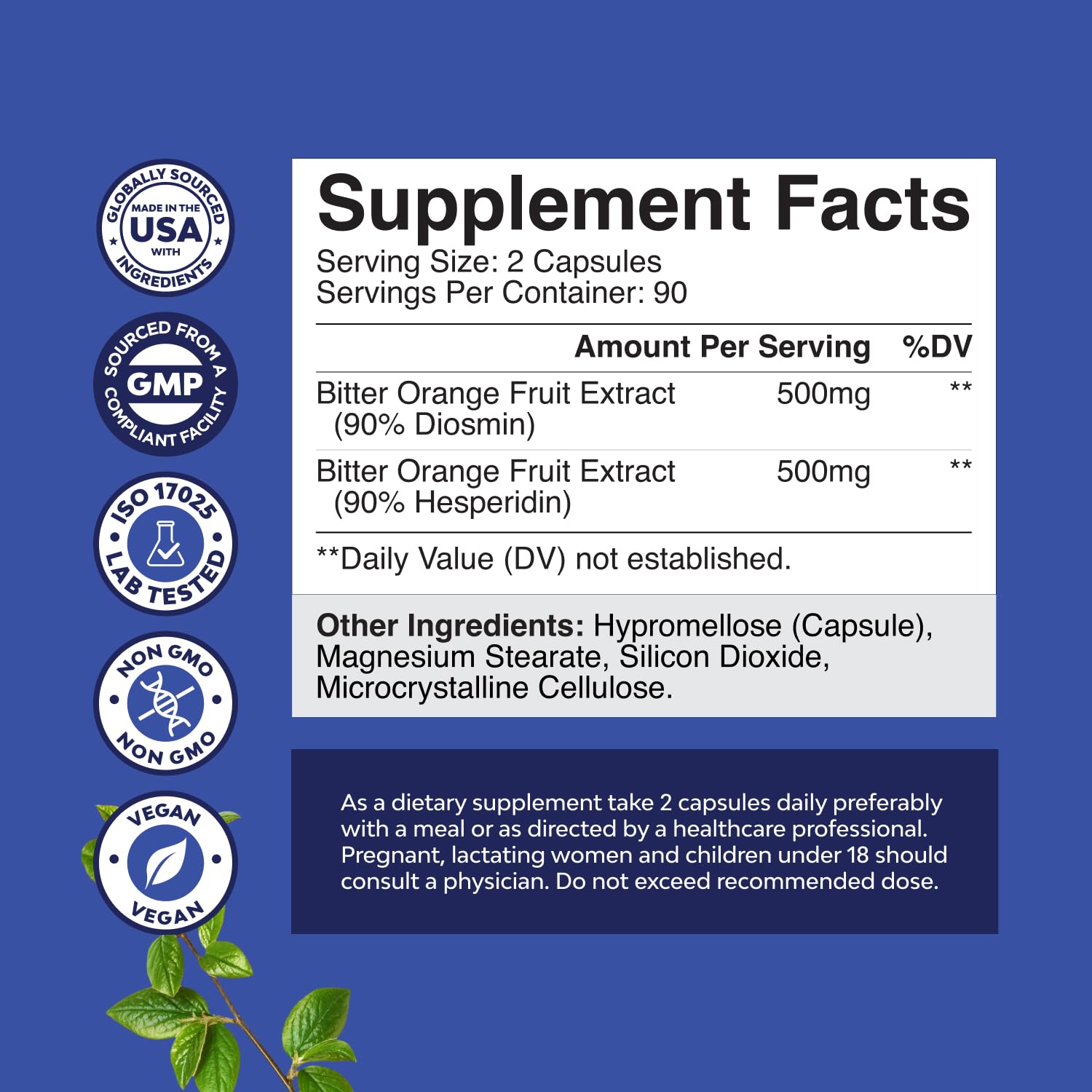 Nature's Craft diosmin-hesperidin bottle, ready for daily use.