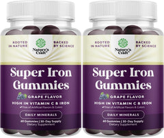 Natures Craft extra-strength iron gummies bottle for daily energy support