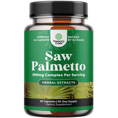 Nature's Craft extra-strength Saw Palmetto bottle highlights 500mg support for urinary health.