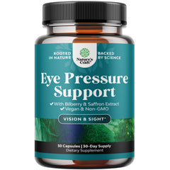 Natures Craft Eye Pressure Support bottle with bilberry for daily eye comfort.