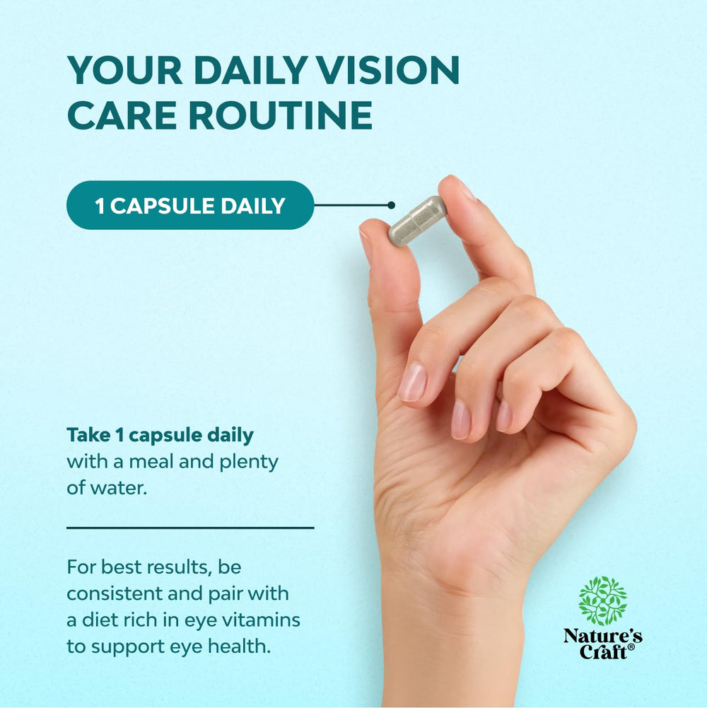 Natures Craft Eye Pressure Support niacin tablet showing essential nutrient for eye health.