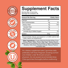 Natures Craft Fiber Gummies closeup gummy highlighting chewy texture and flavor