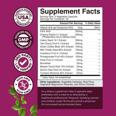 Close-up of G-Cleanse capsules highlighting daily uric acid balance.