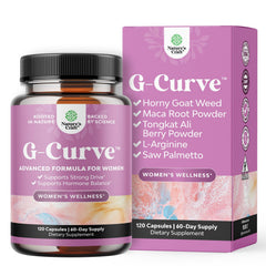 Natures Craft G-Curve bottle front highlights herbal support for curves.