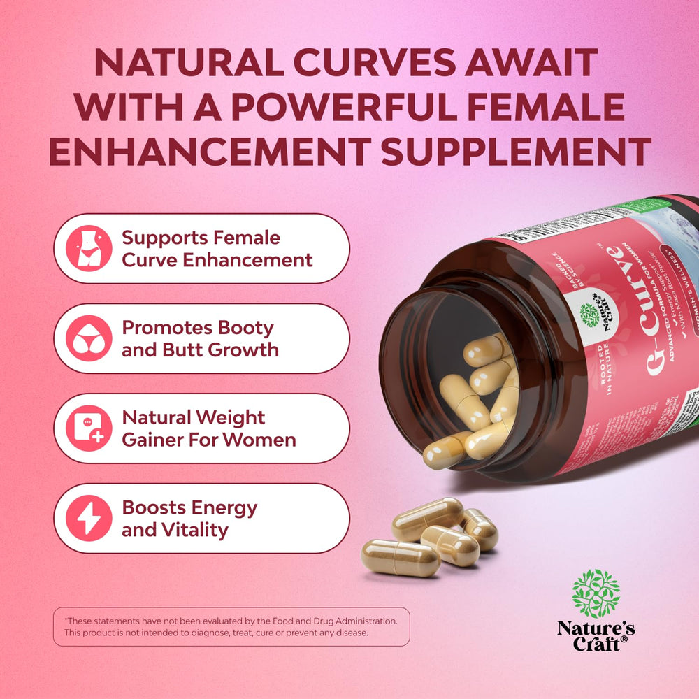 Natures Craft G Curve bottle side showing sleek packaging and mood support potential