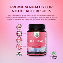 Natures Craft G-Curve packaging box with ingredients and directions