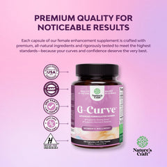 Natures Craft G-Curve packaging box reveals 120-count bottle for routine.
