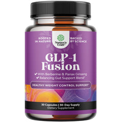 Natures Craft GLP-1 Berberine bottle front highlights vegan, gluten-free daily wellness.