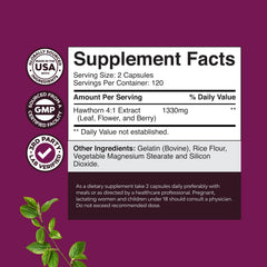 Natures Craft hawthorn capsules close-up for easy daily use