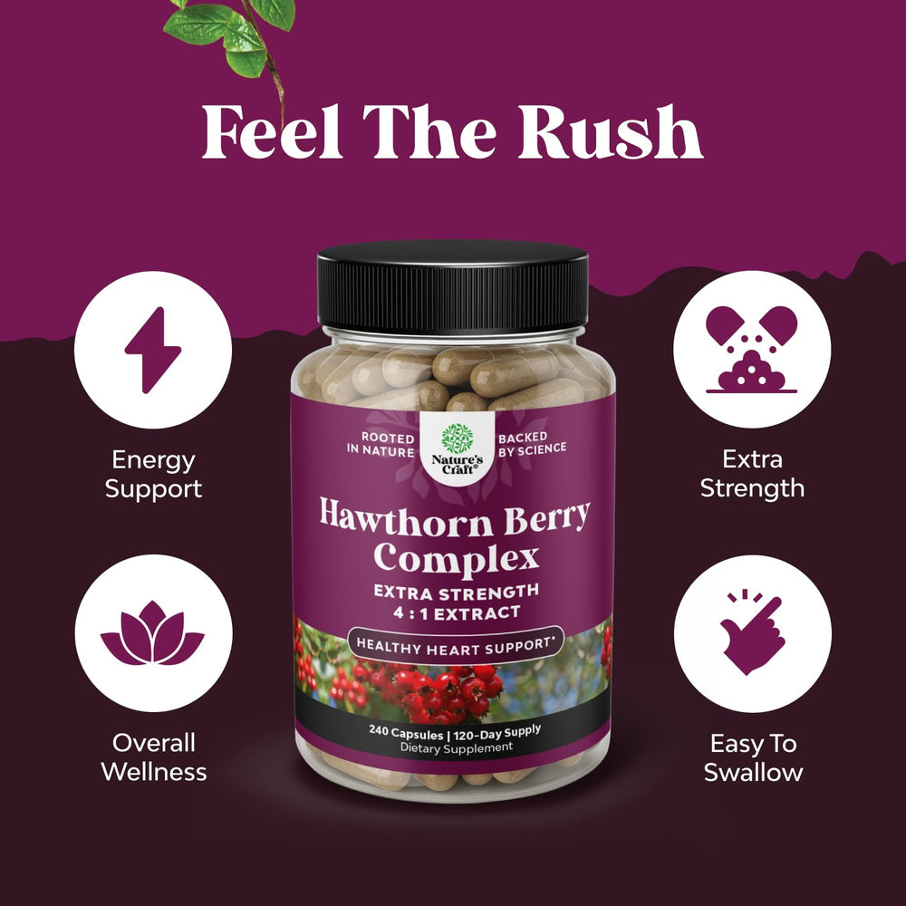 Natures Craft hawthorn leaf and flower extract detail