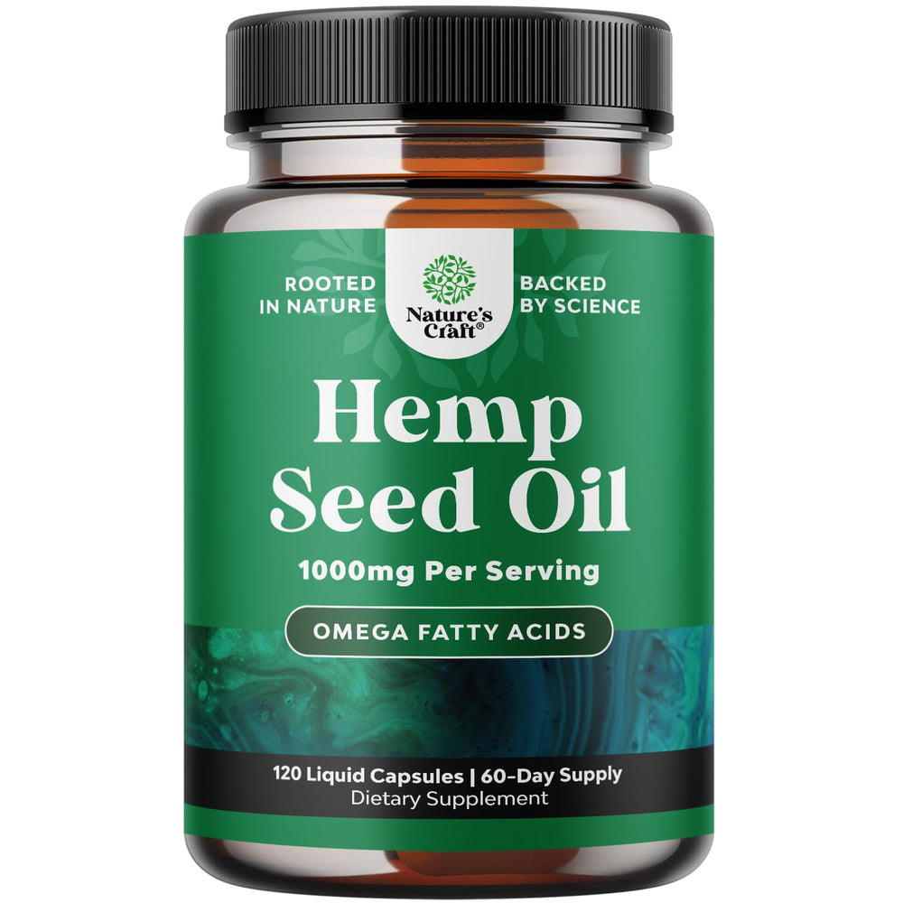 Natures Craft hemp oil capsules bottle for easy daily joint support.