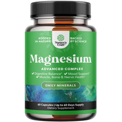 Natures Craft high absorption magnesium bottle with smooth capsules for daily muscle support.