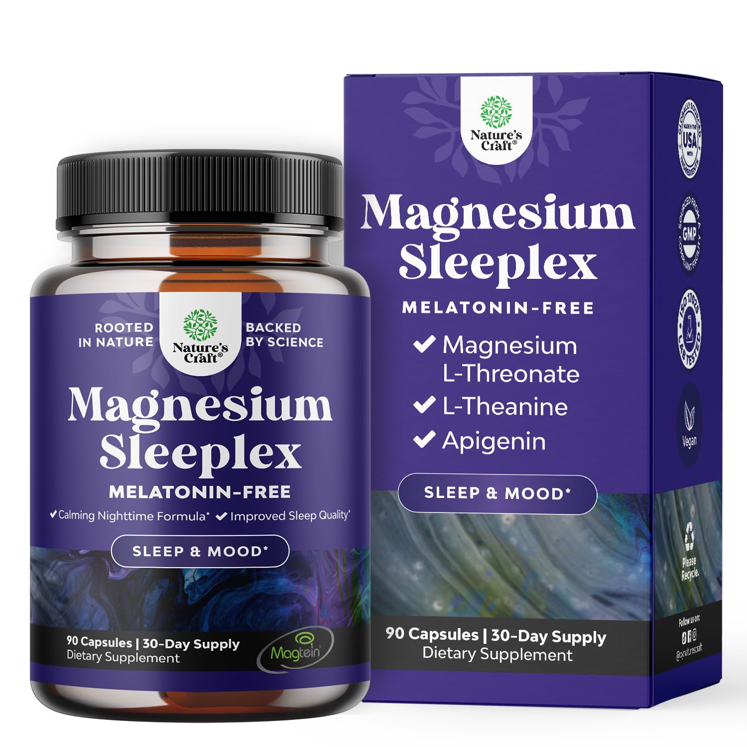 Natures Craft high-absorption magnesium sleep bottle promotes relaxed evenings