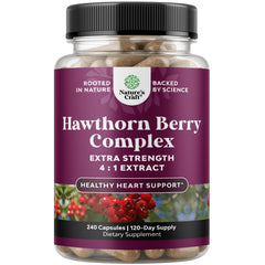 Natures Craft high-strength hawthorn bottle ready for daily heart support