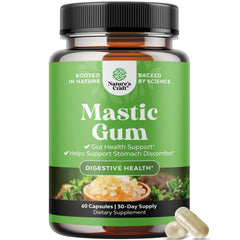 Nature's Craft high-strength mastic gum capsules bottle front for daily digestive comfort