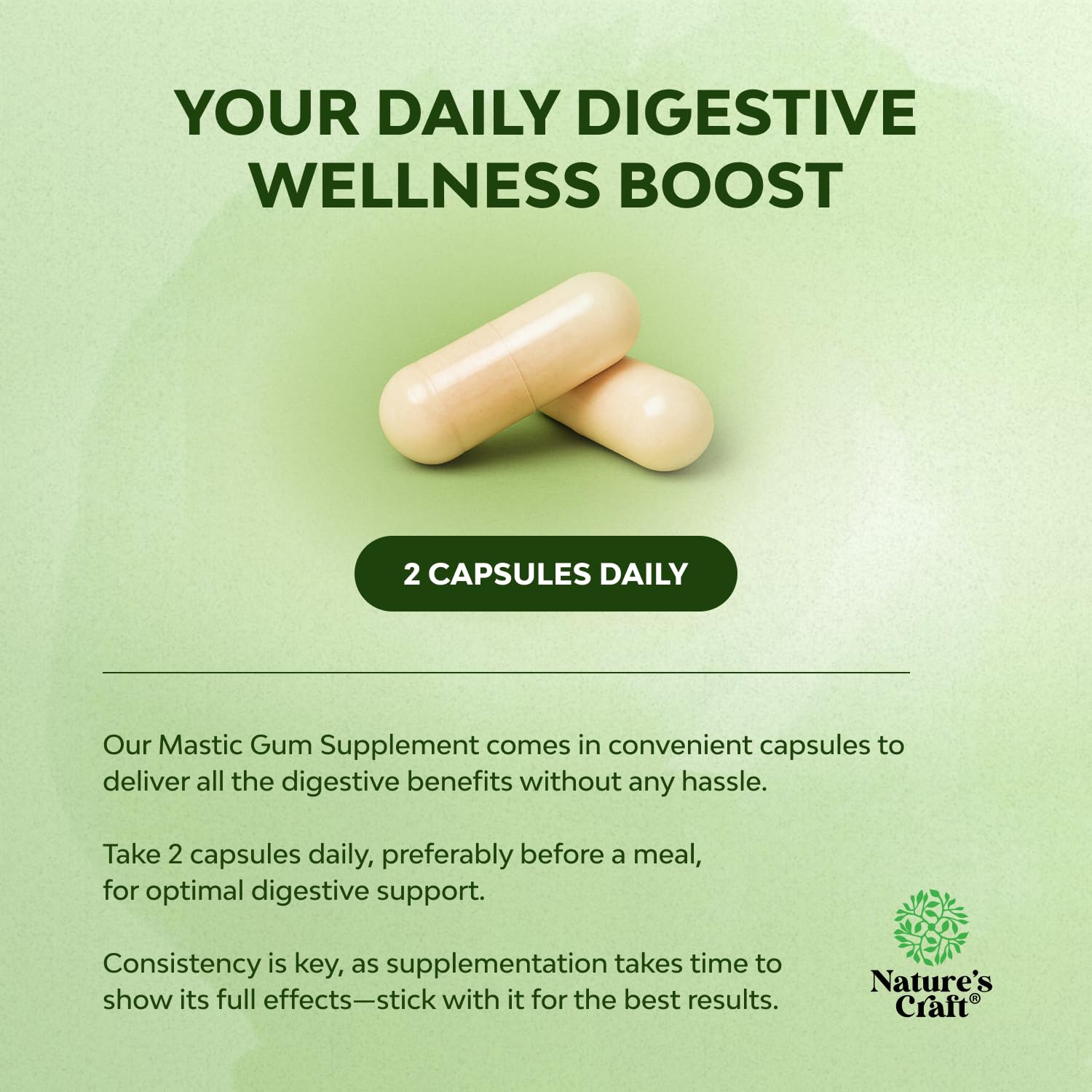 Nature's Craft packaging box showing product details and benefits