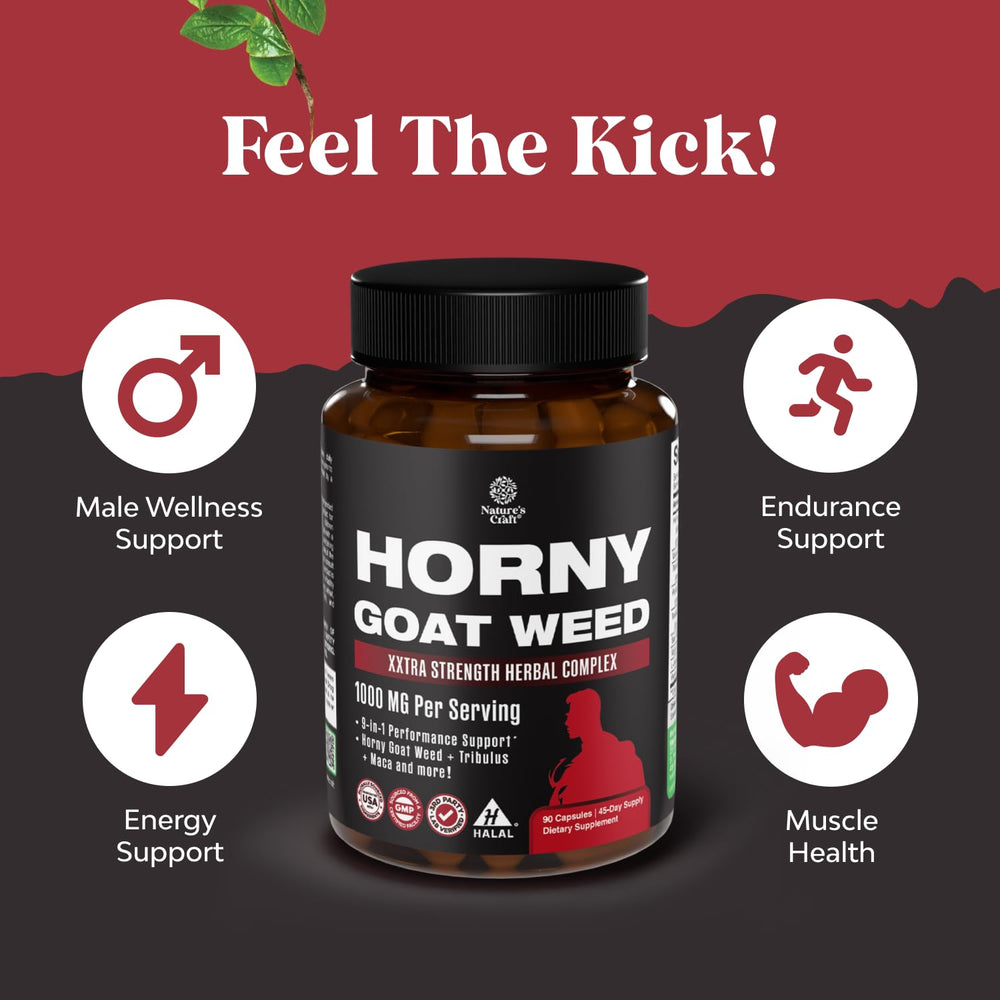 Nature's Craft Horny Goat Weed front label for quick product recognition