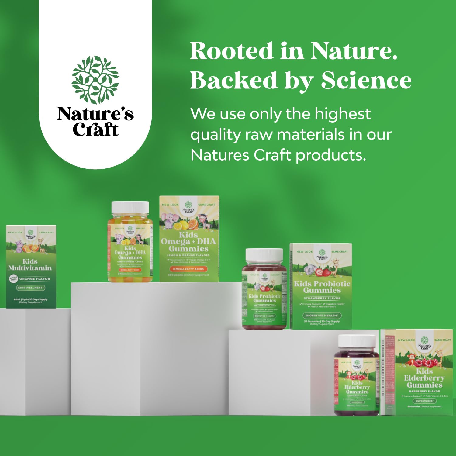 Natures Craft immune-support digestive gummies for kids close-up suggesting daily use.