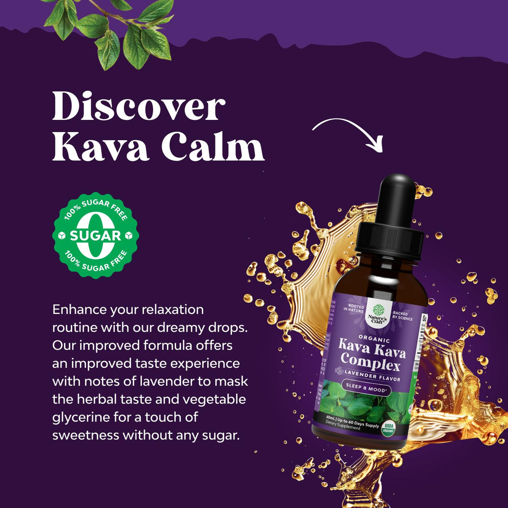 Pour action of Natures Craft Kava liquid drops for easy ingestion.