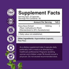 Natures Craft Kava root extract bottle highlights high potency and quality.