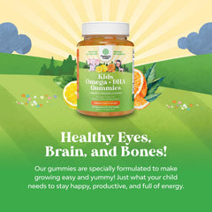 Closeup view of Natures Craft Kids DHA Omega-3 Gummies texture and shape