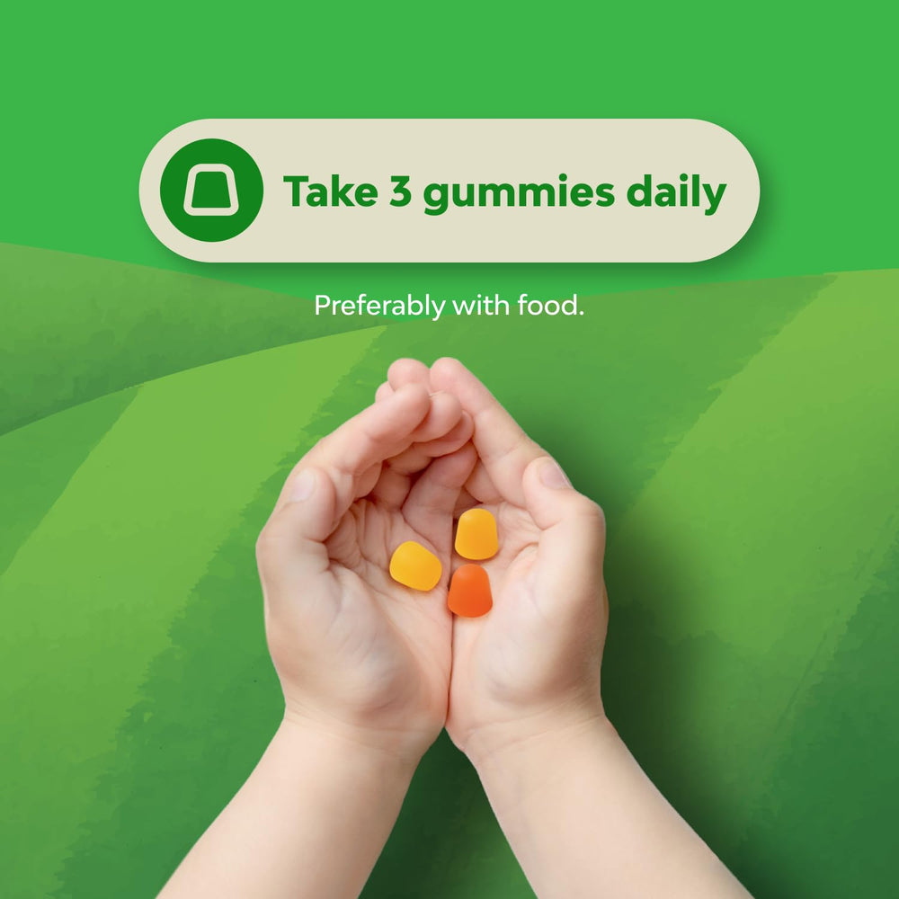 Ingredients panel of Natures Craft Kids DHA Omega-3 Gummies highlighting algae DHA