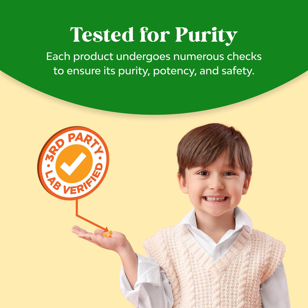 Label icons on Natures Craft Gummies highlighting halal, non-GMO, and fish-free features