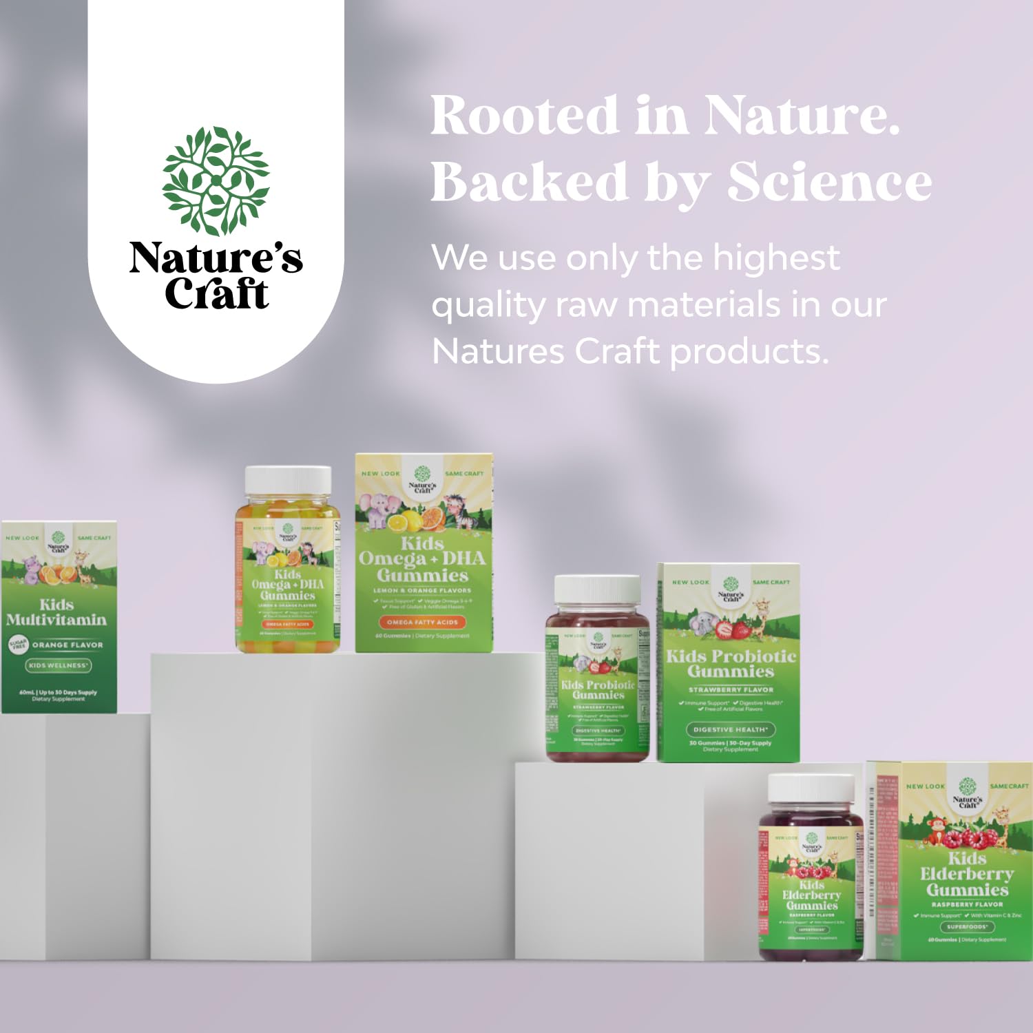 Natures Craft Kids Immunity Gummies vitamin C and zinc benefits in chewable form.