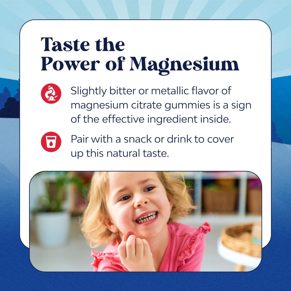 Nature's Craft Kids Magnesium Gummies closeup of raspberry gummies ready to chew