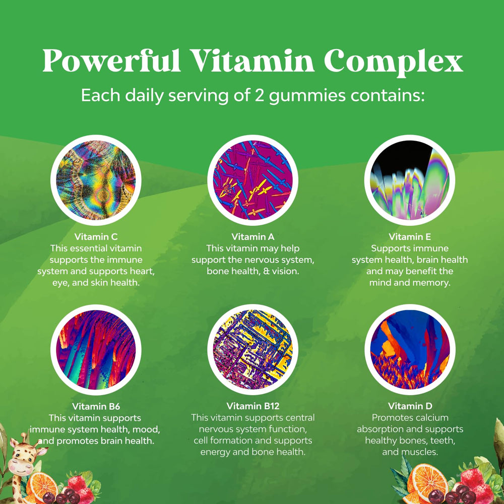 Gummies designed for everyday use by children during meals and snacks.